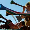Karneval fanoušků v Johannesburgu (vuvuzely)