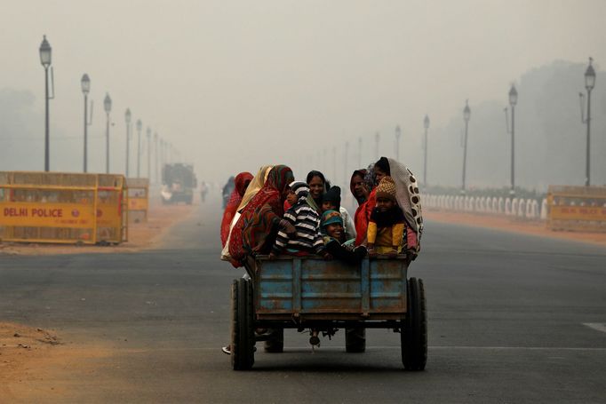 Smog v indickém Dillí.