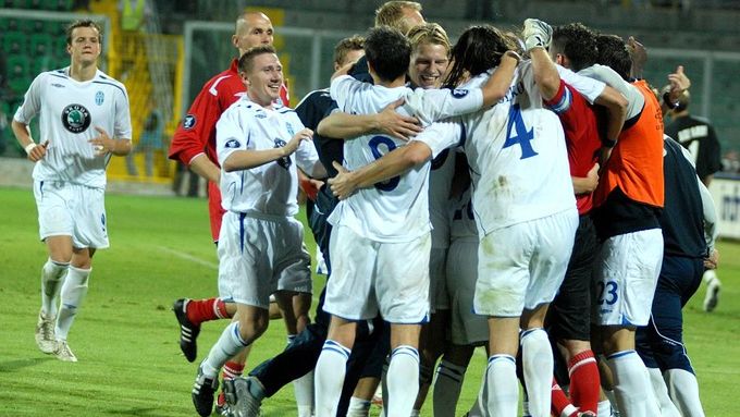 Radost boleslavských po vítězství v Palermu