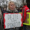 Demonstrace občanů Horního Jiřetína
