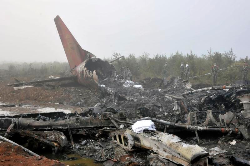 Čína - havárie letadla
