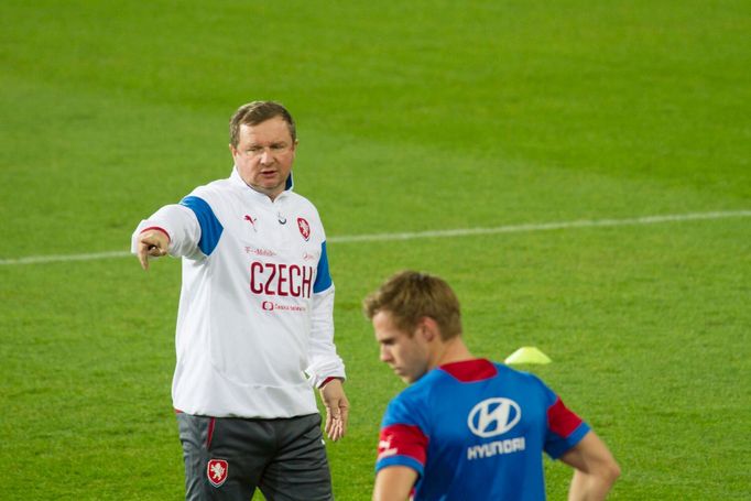 Trénink repre v Ostravě 2015: Pavel Vrba a Tomáš Kalas