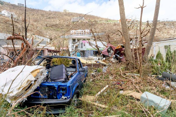 Takovouto spoušť napáchal hurikán Irma na Britských Panenských ostrovech.