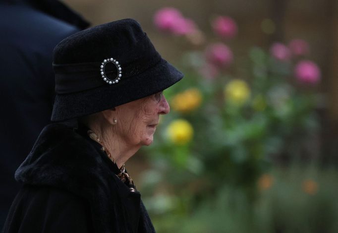 Soccer Football - Funeral of former England and Manchester United footballer Bobby Charlton - Manchester Cathedral, Manchester, Britain - November 13, 2023 Widow of Bobby