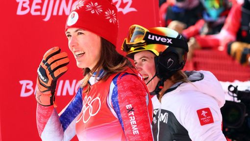 Emoce Petry Vlhové po zisku olympijského zlata ve slalomu.