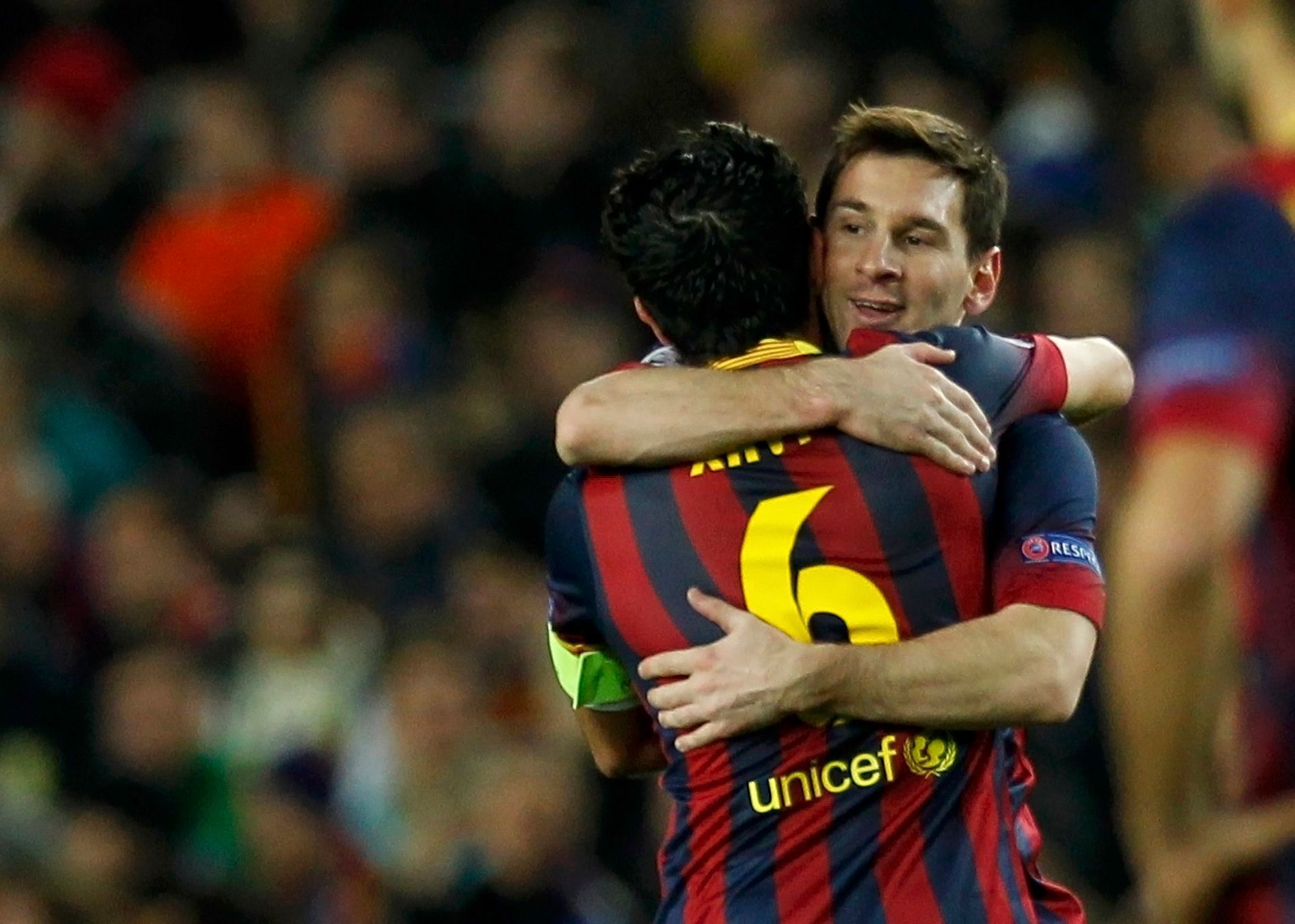 Lionel Messi, Xavi (Barcelona, radost, gól)
