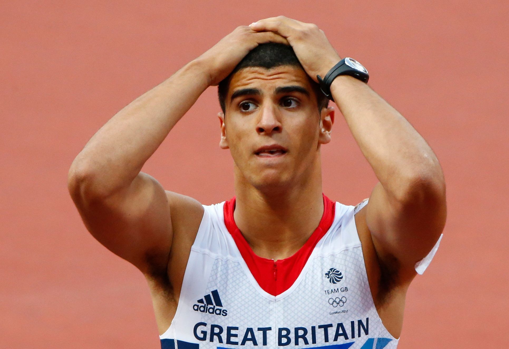 Britský sprinterský mladík Adam Gemili na olympiádě v Londýně