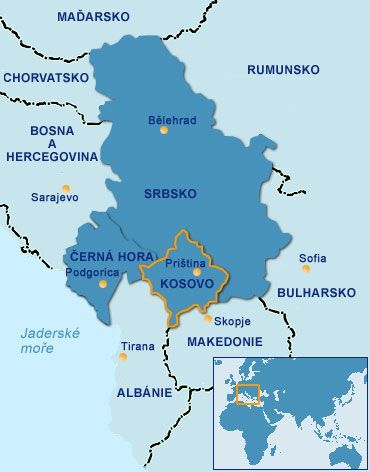 mapa - Kosovo