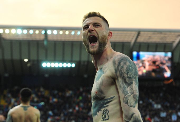 Soccer Football - Serie A - Udinese v Inter Milan - Dacia Arena, Udine, Italy - May 1, 2022  Inter Milan's Milan Skriniar celebrates after the match REUTERS/Jennifer Lore