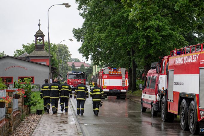 Záplavy v obci Tutleky na Rychnovsku.