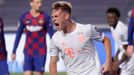 Joshua Kimmich slaví gól ve čtvrtfinále LM Barcelona - Bayern