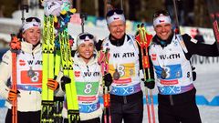 MS v biatlonu 2025, smíšená štafeta: stříbrní Jessica Jislová, Tereza Voborníková, Vítězslav Hornig a Michal Krčmář