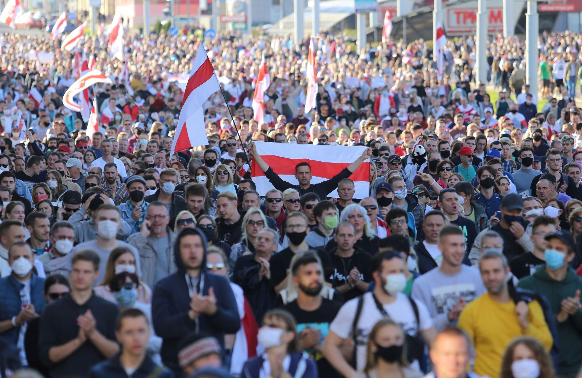 Bělorusko Minsk protesty 20.9.