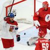 Jiří Smejkal slaví gól v zápase Česko - Rusko na ZOH 2022 v Pekingu
