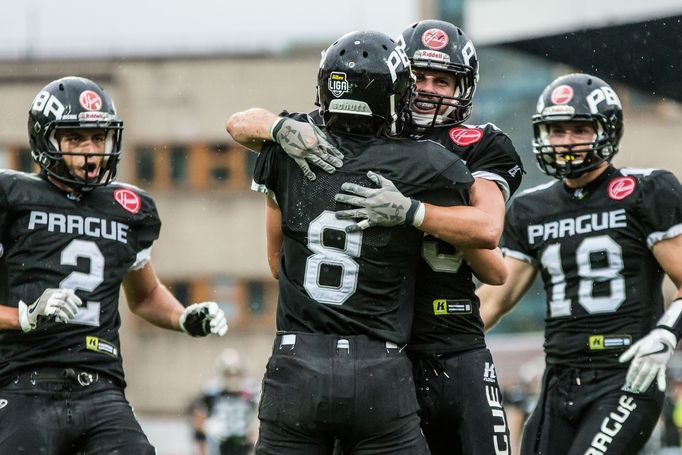 Finále ligy amerického fotbalu mezi Black Panthers a Ostrava Steelers.