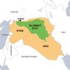 Mapa - Islámský stát - Kobani