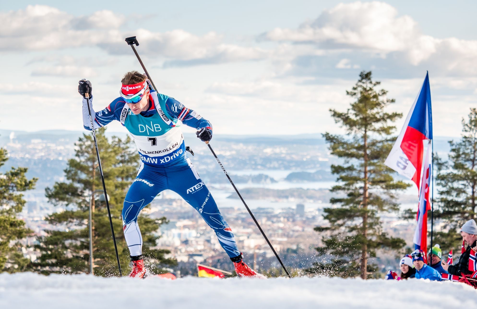 Stíhací závod biatlonistů v Holmenkollenu 2017 (Ondřej Moravec)