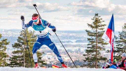 Stíhací závod biatlonistů v Holmenkollenu 2017 (Ondřej Moravec)