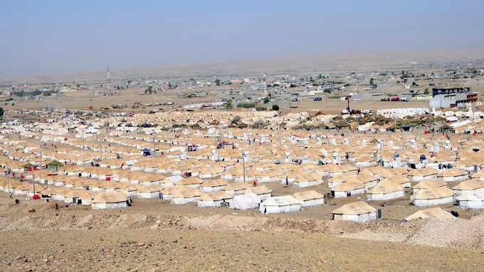 Uprchlický tábor Arbíl v iráckém Kurdistánu.