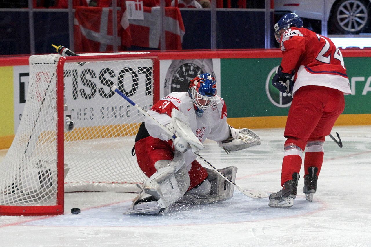 Hokej, MS 2013, Česko - Dánsko: Zbyněk Irgl - Simon Nielsen