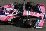 Racing Point při této jízdě Lance Strolla analyzoval jen aerodynamiku levé strany růžového speciálu.