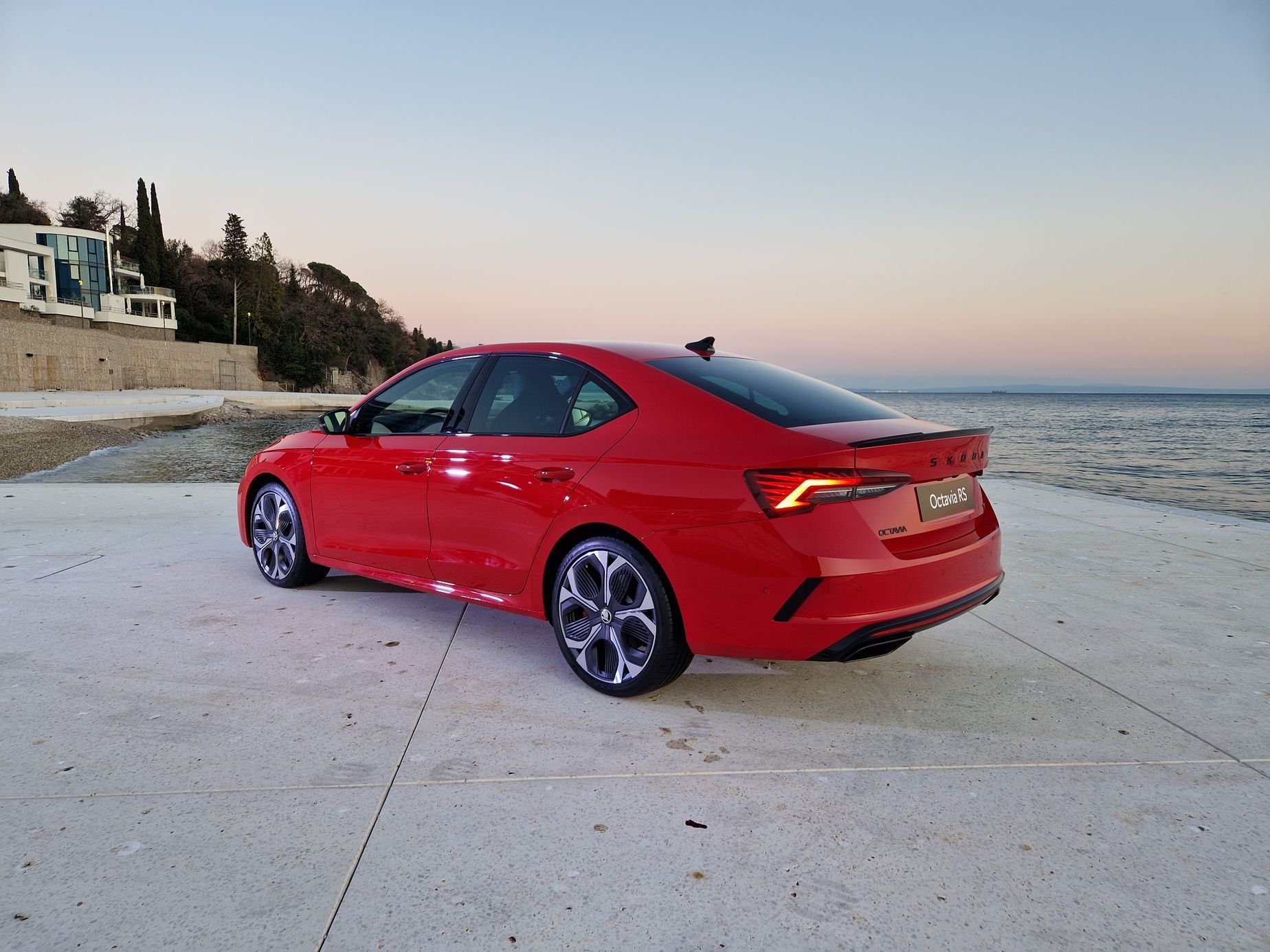 Škoda Octavia RS jízdy Chorvatsko