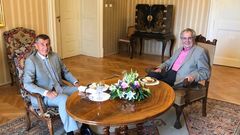 Miloš Zeman a Andrej Babiš na schůzi v Lánech, červenec 2019