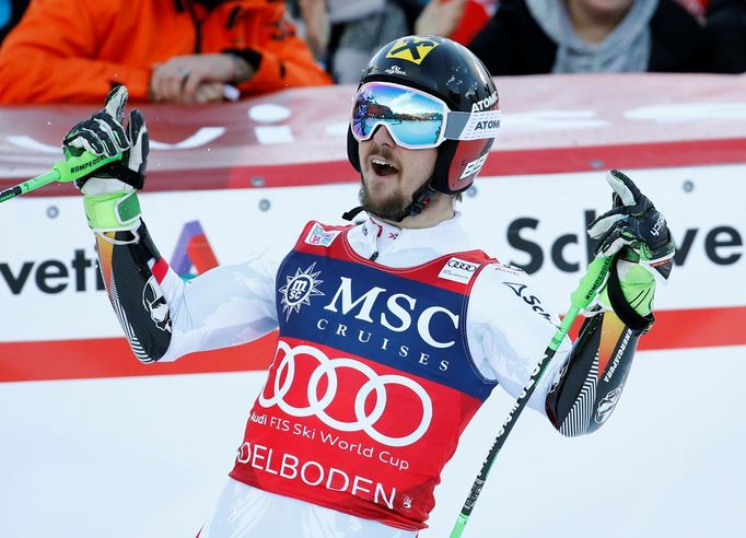 Marcel Hirscher v Adelbodenu 2018