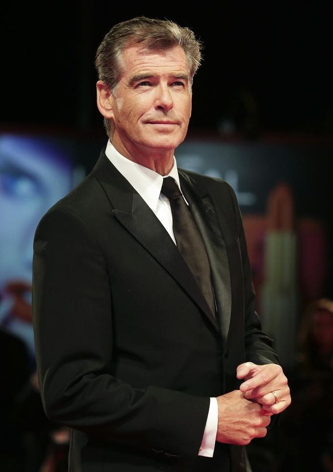 Irský herec Pierce Brosnan při uvedení filmu "Love Is All You Need", ve kterém ztvárnil jednu z hlavních rolí.