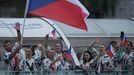 Zahajovací ceremoniál OH 2024 - Česká výprava na lodi