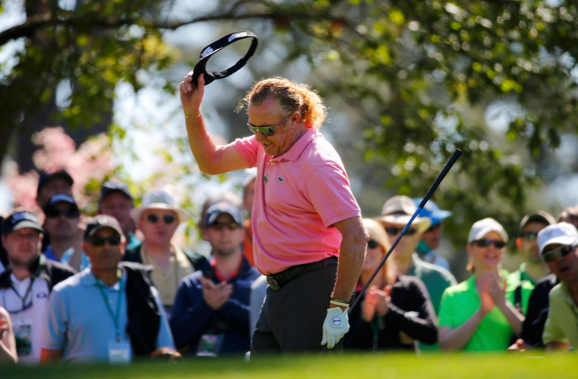 Miguel Angel Jimenez na golfovém Masters 2014