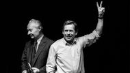 Alexander Dubček a Václav Havel. Praha, 27. listopadu 1989