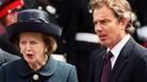 Tony Blair a Margaret Thatcherová na snímku z roku 1999