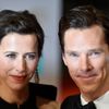Benedict Cumberbatch se snoubenkou Hunter (BAFTA v Londýně)