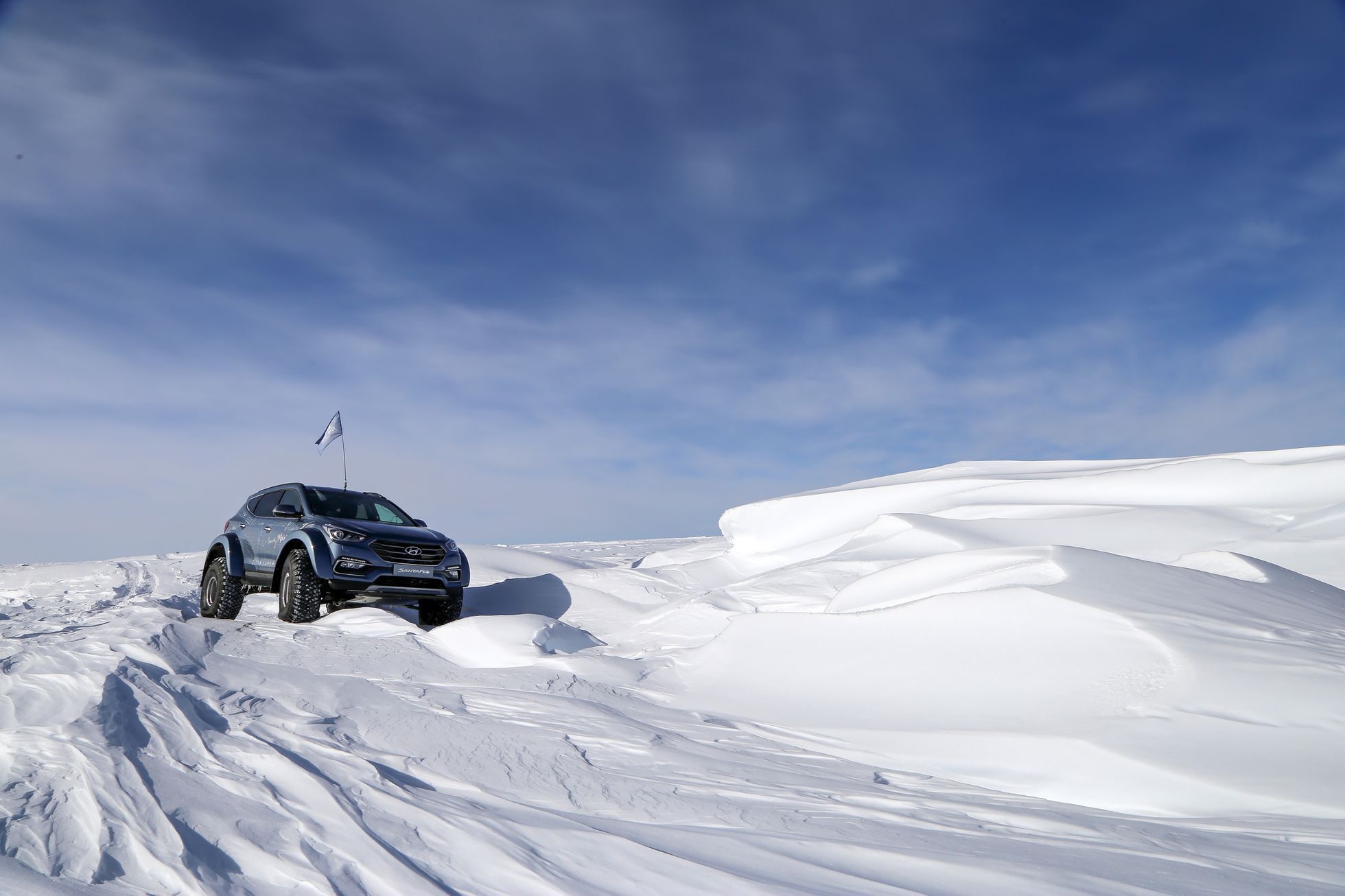 Hyundai Santa Fe v Antarktidě 2017