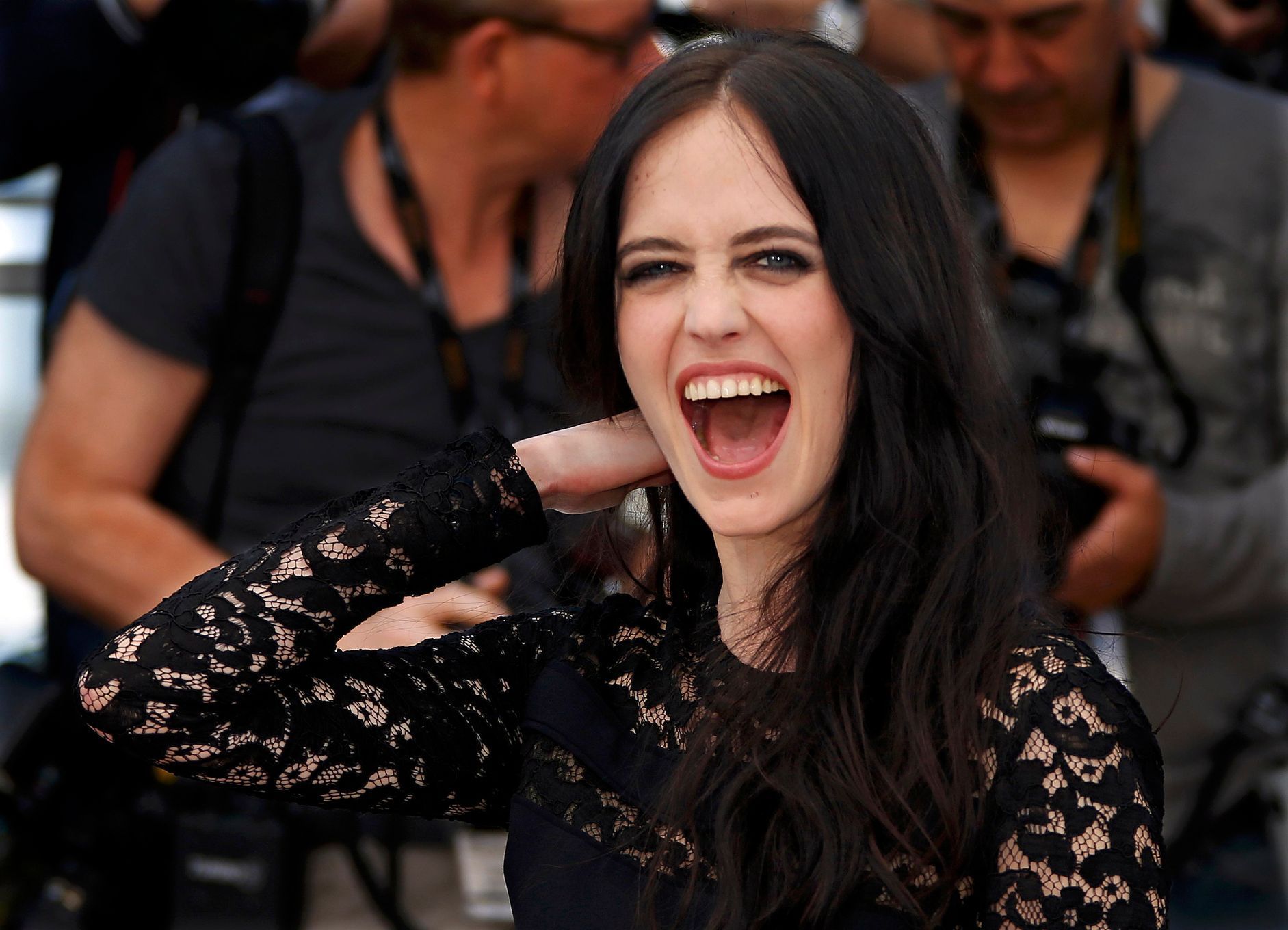Cast member Eva Green poses during a photocall for the film &quot;The Salvation&quot; out of competition at the 67th Cannes Film Festival in Cannes