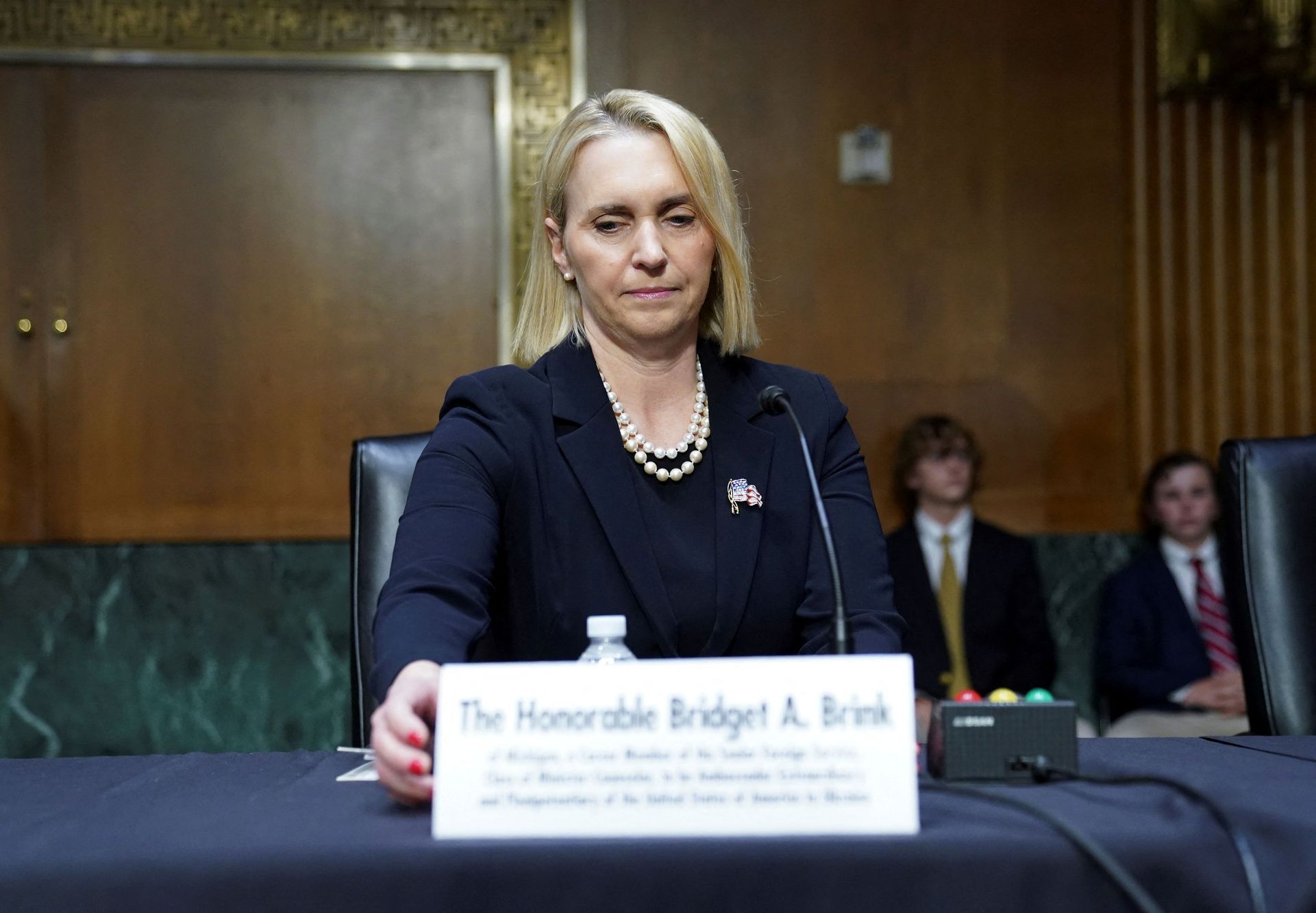 FILE PHOTO: Senate hearing on nomination of Bridget Brink to be U.S. ambassador to Ukraine, in Washington