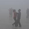 Smog ve Fu-jang v provincii An-chuej, Čína, leden 2017