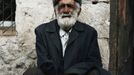 April 22 2004-Getavan, Armenia: Mrav Hakobyan is posing for the camera in front of his home. Mrav fought in the Red army during WWII against the German army. He fought in the battle of Stalingrad where he lost and army during a close combat encounter with a German soldier. May 8th is the celebration of the end of WWII, the bloodiest war in modern history. (Jonathan Alpeyrie/Polaris)