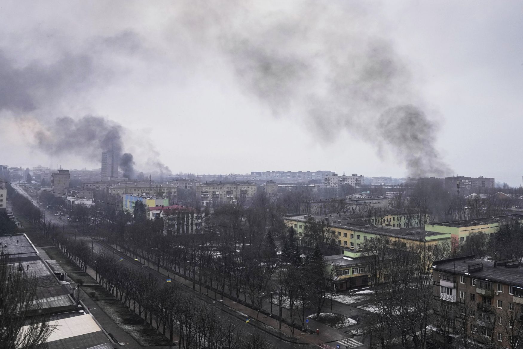 Foto / 9. 3. 2022 / Mariupol / Bombardování, ostřelování, obklíčení, humanitární krize