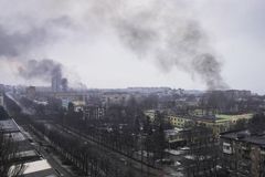 Pohled na ukrajinské město Mariupol, které je terčem intenzivního ostřelování z pozic ruské armády. 9. 3. 2022