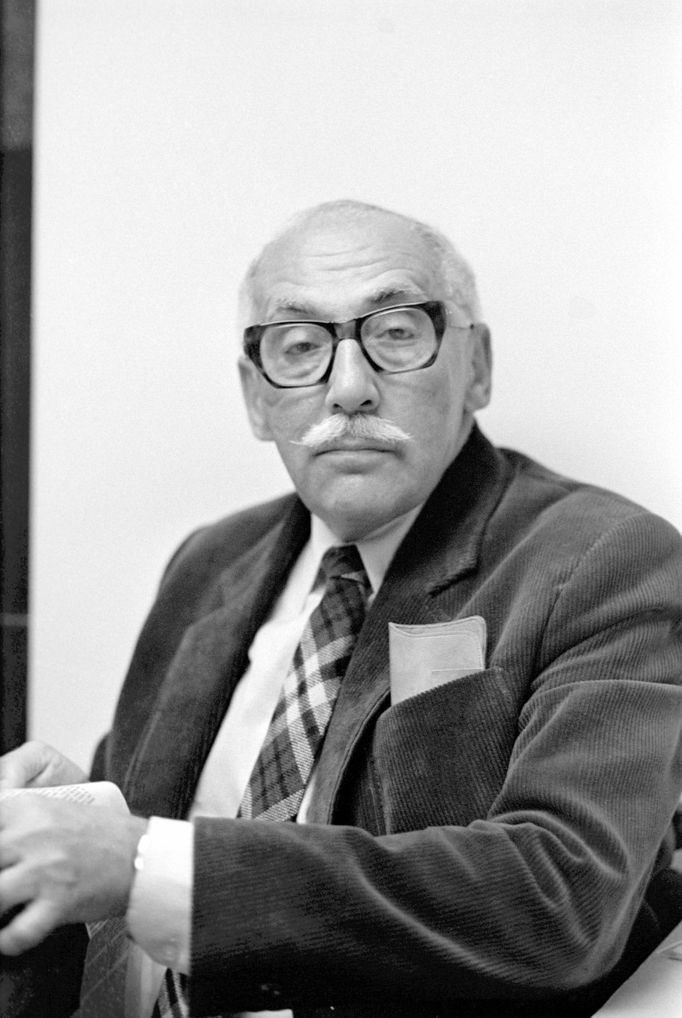 Herec Miloš Kopecký v srpnu 1986.