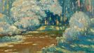 Václav Radimský: Říční zákoutí. Autor nezapře zkušenost s francouzským uměním začátku 20. století, především pak blízký kontakt s Claudem Monetem. Cena začala na 60 000.
