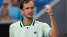 Australian Open 2022: Daniil Medveděv v utkání třetího kola.