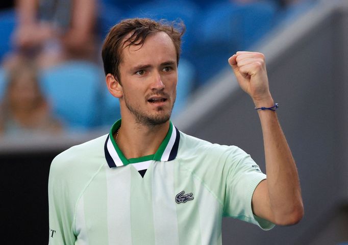 Australian Open 2022: Daniil Medveděv v utkání třetího kola.