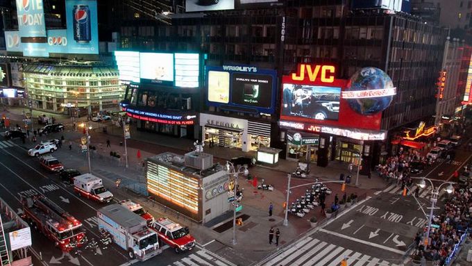 Nepodařený bombový útok v New Yorku. Bomba u Times Square