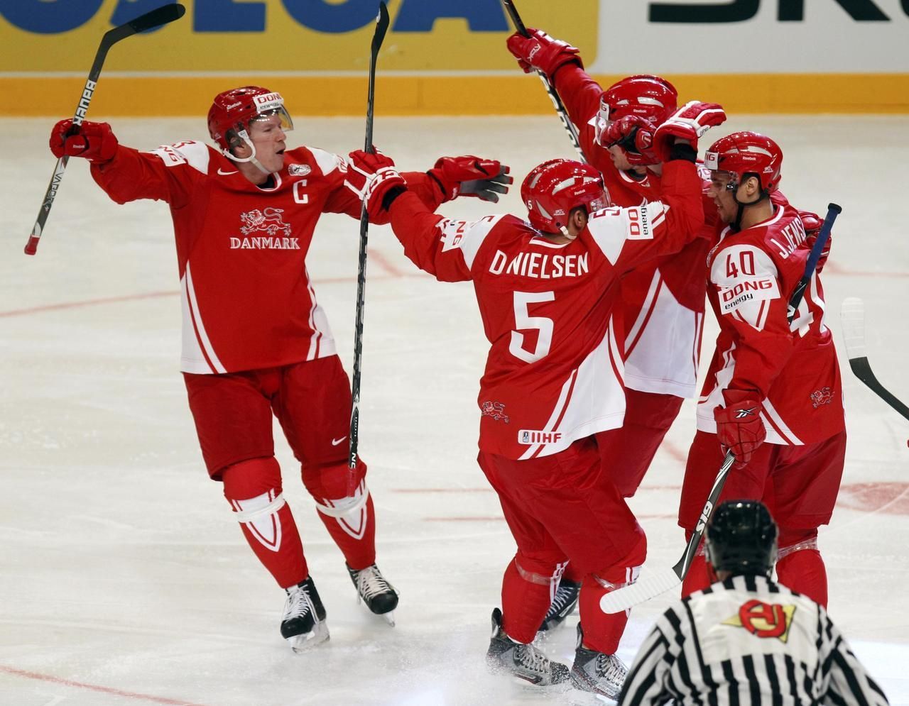 MS v hokeji 2012: Itálie - Dánsko (radost Dánska)