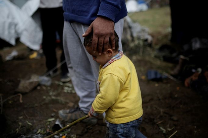 Život migrantů na řeckém ostrově Lesbos.  Rok 2017.