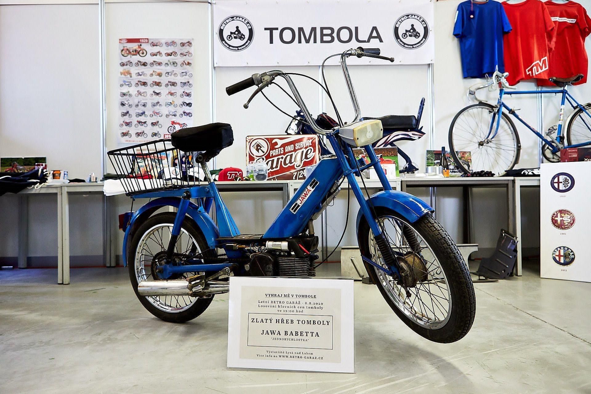Jawa 250/559 Panelka v tombole na Retro Garáži + tomboly z minulých let