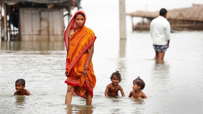 Záplavy v Indii, ilustrační foto.
